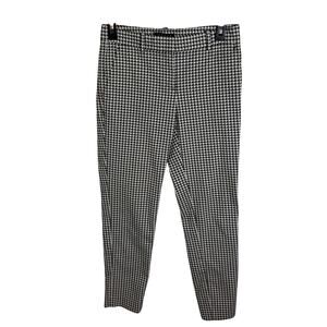 Theory Womens Pants Size 0 Houndstooth Straight Slim Trousers Work Office Career